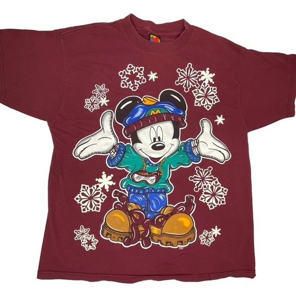 Vintage Mickey Mouse Hip Hop 90s Tshirt Unlimited Jerry Leigh Rap Disney - Picture 1 of 6